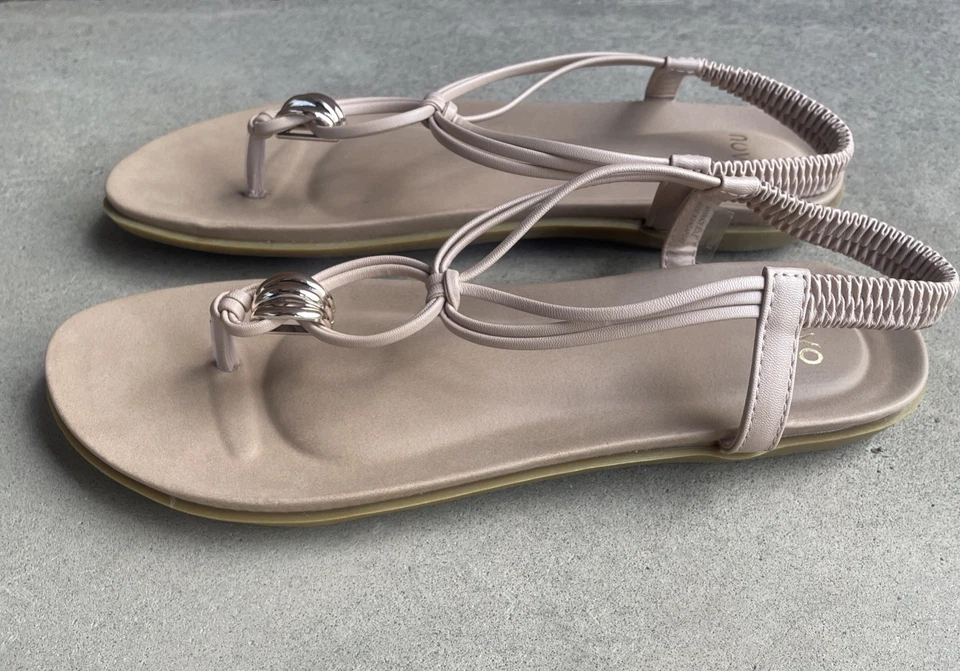 Novo Women’s Tazia Nude Sandals - Size 10 - image 2 of 4