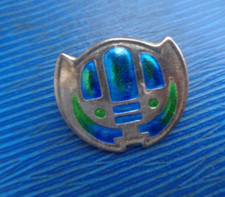 Charles Horner Sterling Silber Emaille KATZE oder Skarabäus Käfer Brosche 1908 Chester