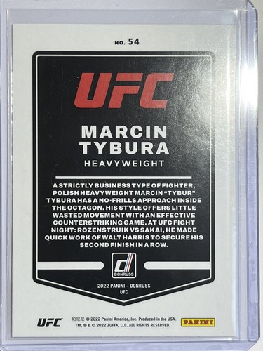Panini Donruss UFC Marcin Tybura 2022 #54 casi nuevo/como nuevo - Imagen 2 de 2