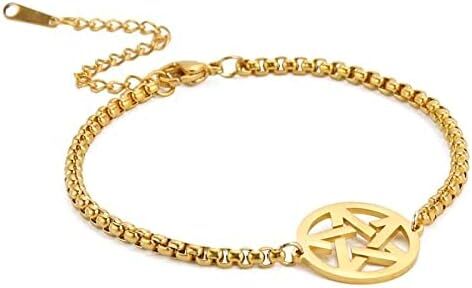 Star of David Bracelet for Men Women Jewish Pentagram Star Magic Symbol Bracelet