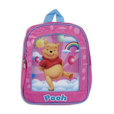 Backpack 11" Winnie the Pooh Sun Cloud Rainbow Balloon Lenticular Pink NWT