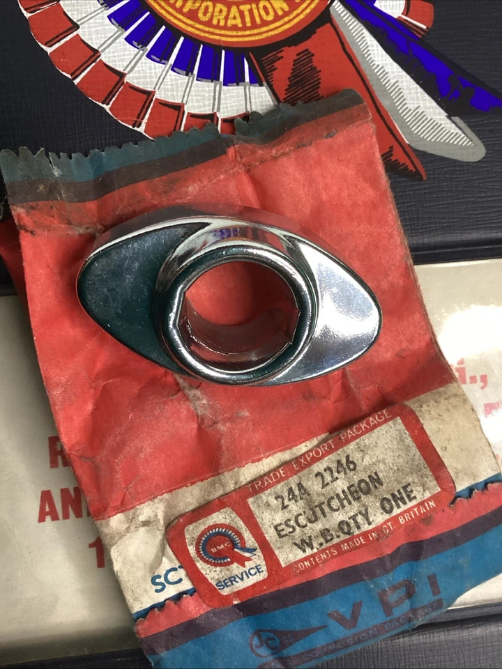 Austin Morris Mini Cooper NOS LH Door Escutcheon Wolseley & Riley Too!  - Image 2 of 4