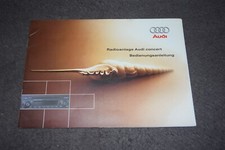 Betriebsanleitung Bedienungsanleitung Audi Radioanlage concert 05/2001 neuwertig