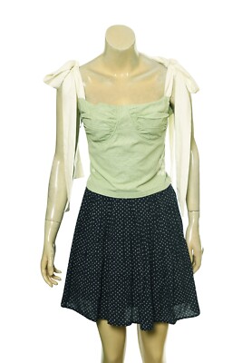 Cinta The Label Top L UK 12 Women Casual Tie Shoulder Sleeveless Blouse NW 38781