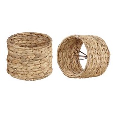 Aspen Creative 50504-2, Water Hyacinth Chandelier Clip-On Drum Shade, 5" Top ...
