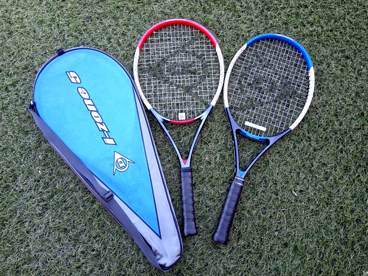 2x Tennis Racquets, Dunlop i-zone 5 & Impact Comp TI, New Grips | eBay