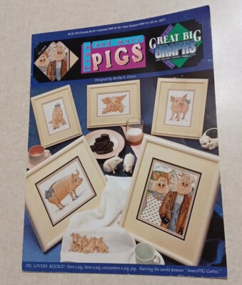 Great Big Graphics Cross Stitch Pattern Booklet Pigs And More Pigs Country Farm