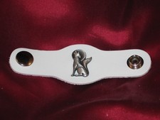Handcrafted Vest Extender, Howling Coyote/Wolf 5 1/2 Inch Bold Leather