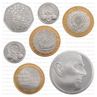 2011 United Kingdom Silver Proof Annual 14 Coin Set Royal Mint
