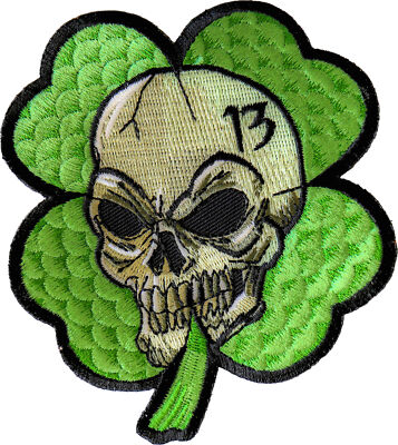 Clover Skull Patch - 3.75x4.25 inch - P6946