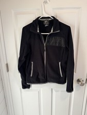 Women s Ski Doo Zip Up Black Jacket Coat Size Large Canada Snowmobile Fleece