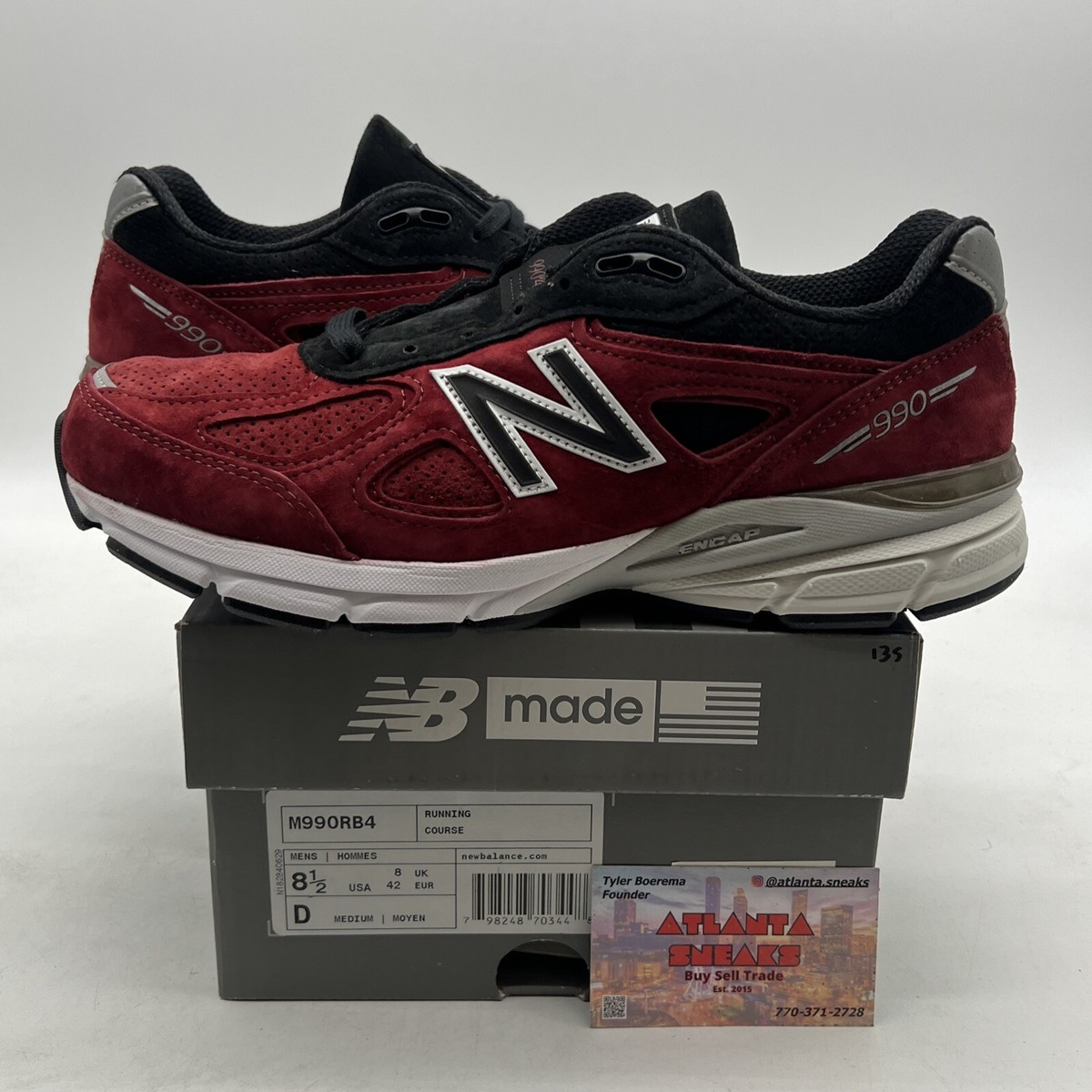Size 8.5 - New Balance 990v4 Made in USA Burgundy (M990RB4) | eBay