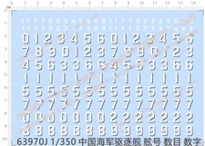 Detail Up 1/350 China Army Navy PLAN PLA CNS Hull Number Model Kit Water Decal
