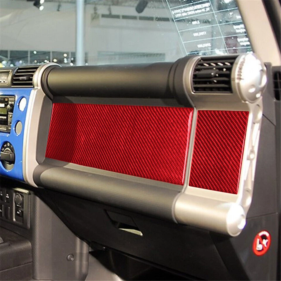 Отделка салона приборной панели пассажира из красного углеродного волокна для Toyota FJ Cruiser - Изображение 4 из 4