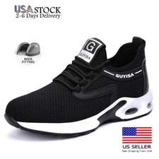 Work Safety Shoes Men Air Cushioned Steel Toe Anti-Smash Anti-Puncture Sneakers