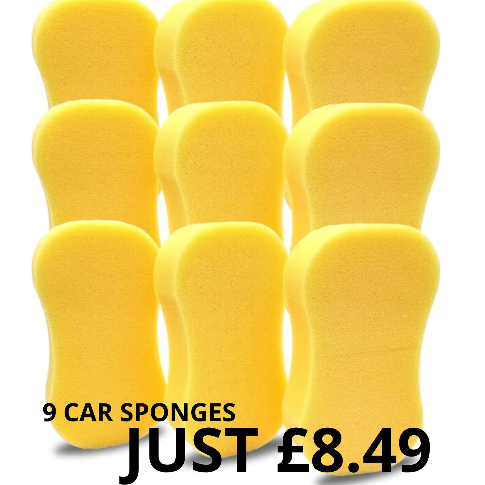 9 Jumbo Car Wash Sponges Car Washing Shampoo Sponge Soft Cleaning Valet Car Care