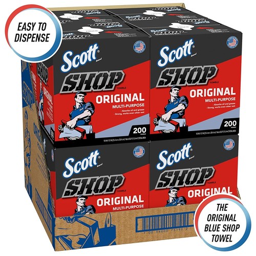 Scott Shop Towels Pop-Up Box, 10" x 12", 8 Boxes, 1600 Towels (75190) - Picture 5 of 12