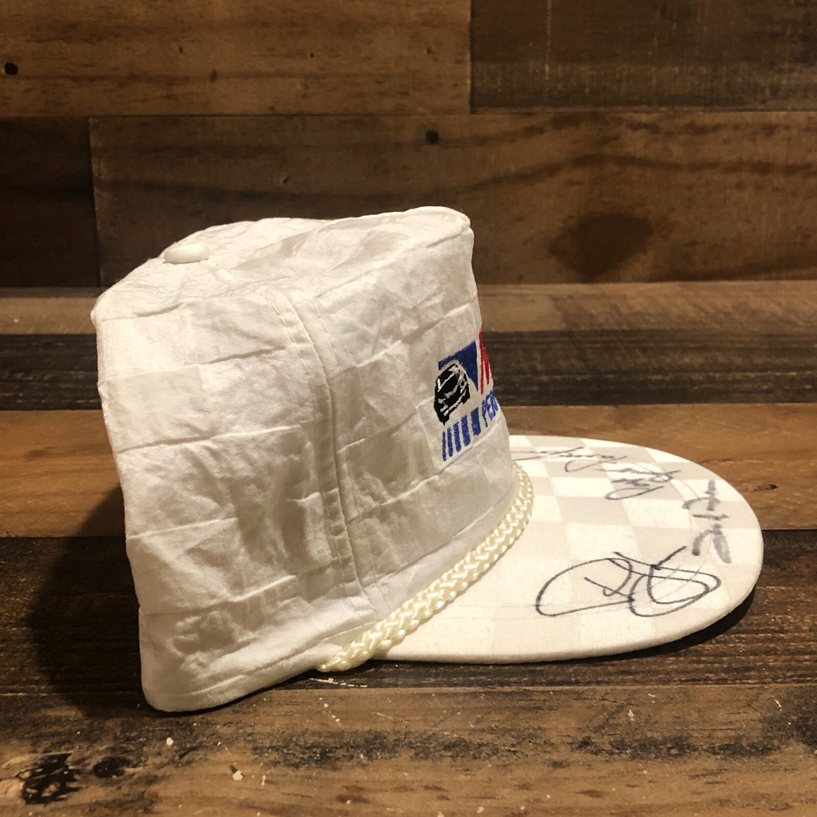 VTG Melling Performance Hat Strapback Cap Mens Wh… - image 4