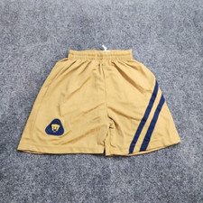 Pumas UNAM Kids Unisex Gold Futbol Shorts Soccer Pants Blue Stripes