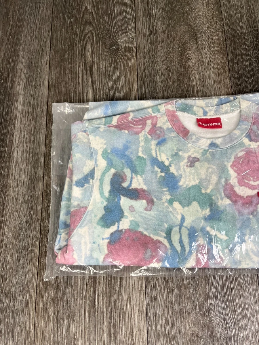 Supreme Small Box Watercolor Floral Box Logo Sweatshirt Size Small