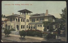 Postcard REDLANDS California/CA  University Club w/Observation Deck 1907