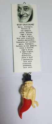 7.5x20 CM Sco' Scio Scio Bicciuve' Toto' Funny Amulets Big Plate Poster