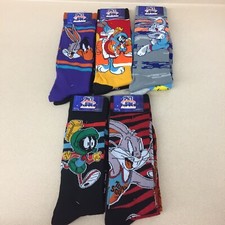 Space Jam 10 Pair 5, 2 Packs Men s Novelty Crew Socks Size 10-13 New AR135