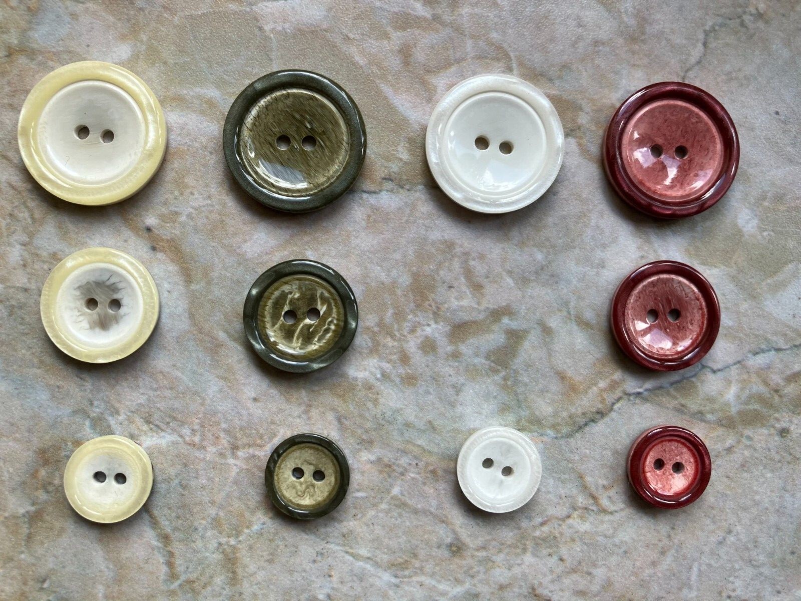 Mottled Centre 2 hole Buttons 6 pack Choose Colours Sizes | eBay UK