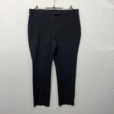 Talbots Women High Waist Straight Pants Size 14 Black M242 -3