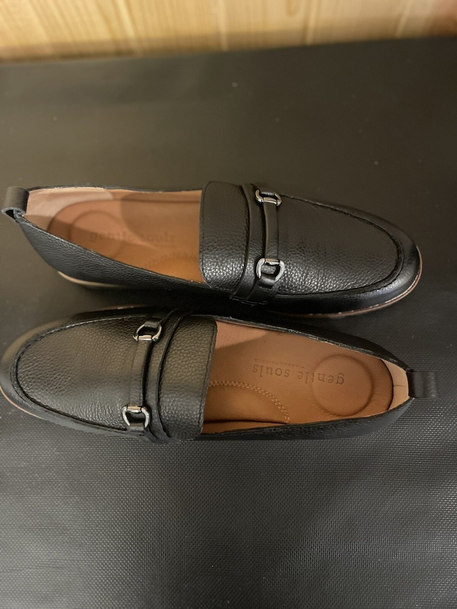 Womens Gentle Souls By Kenneth Cole Eugene Lug Bit Loafer Black