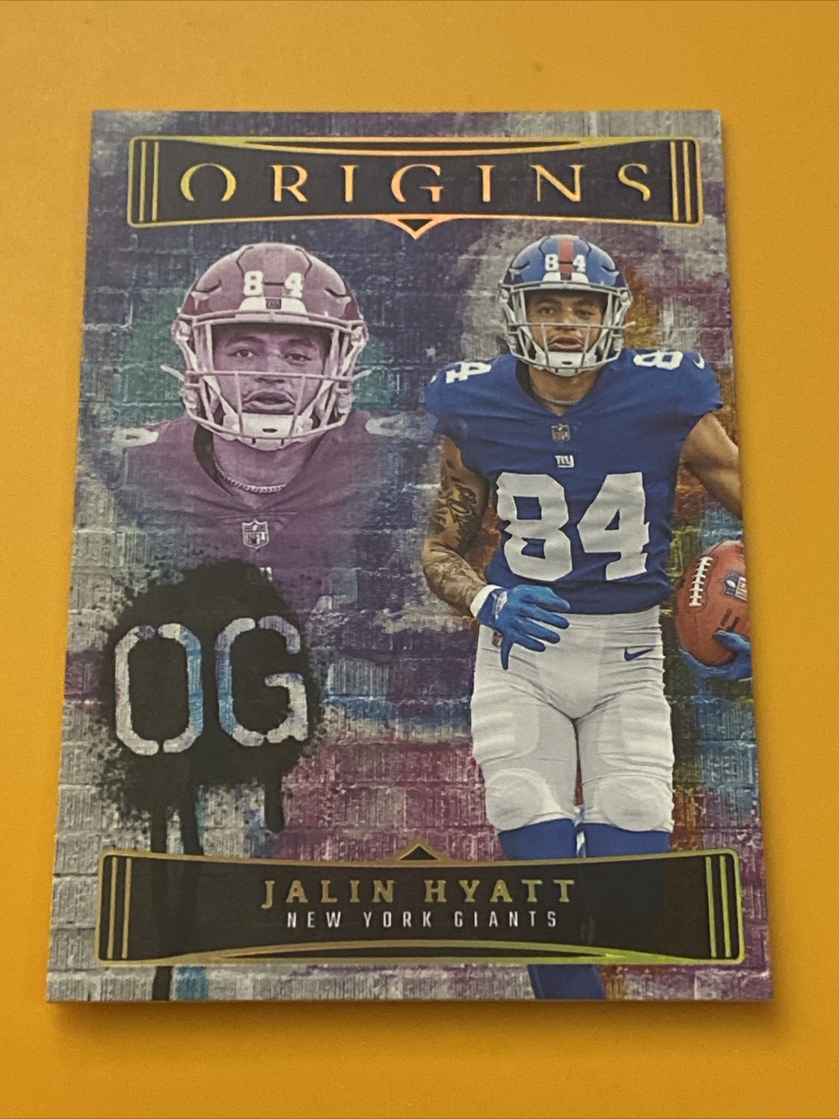 2023 Panini Origins Jalin Hyatt Original Gridiron RC #OG-JHY GIANTS