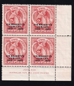 Papua & New Guinea (1935) - Scott # 115,   MNH OG VF+ Corner block of 4