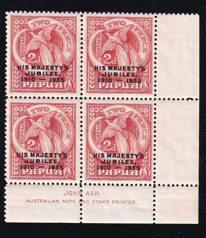 Papua & New Guinea (1935) - Scott # 115,   MNH OG VF+ Corner block of 4