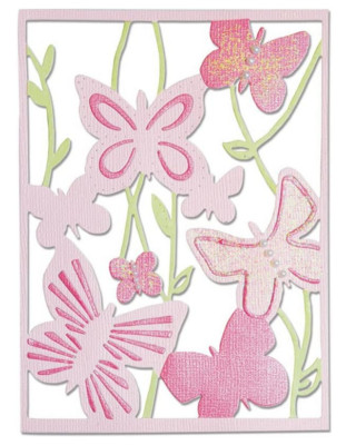 Sizzix Thinlits Stanzschablone ''Frühlingsgarten'' Schmetterlinge 660432