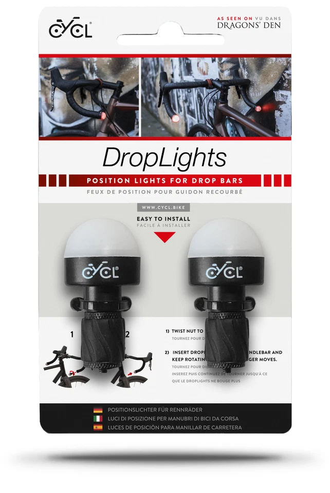 CYCL Drop Handlebar Lights LED For Handle Bars Bikes Cycling Increase Visibility - Image 3 of 4