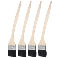 Bent Radiator Paint Brush 17" Length 2.5" Width Bristle Long Handle 4Pcs