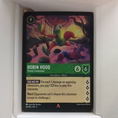 Disney Lorcana TCG Shimmering Skies Robin Hood Rare 69/204