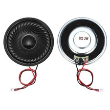 2Pcs, 8 Ohm Small Speaker 2W 50mm OD Metal Shell Round Magnet Tiny Speaker