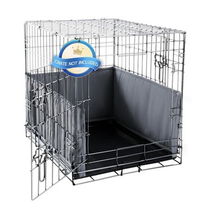 Hombys Dog Crate Bumper with Ties, Soft Kennel Accessory, 42''x28''+10''