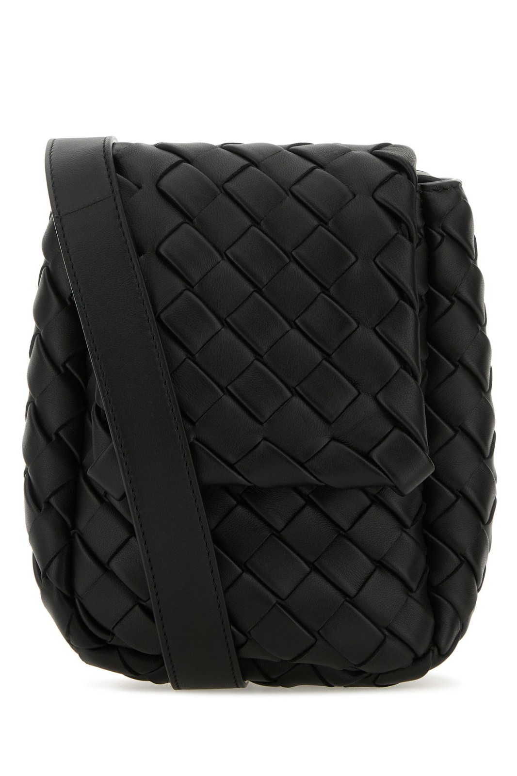 Bottega Veneta Cobble Black Leather Crossbody Bag New & Authentic