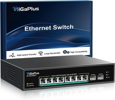 10 Port 2.5Gb Unmanaged PoE Switch with 8*2.5G Base-T PoE Ports, 2*10G SFP+ U...