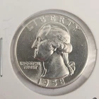 1958 P Washington Quarter AU Almost Uncirculated 90% Silver 25c US Coin