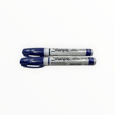 2 Markers Sharpie Permanent Oil-Based Blue Paint Marker Medium Bullet Tip 35551