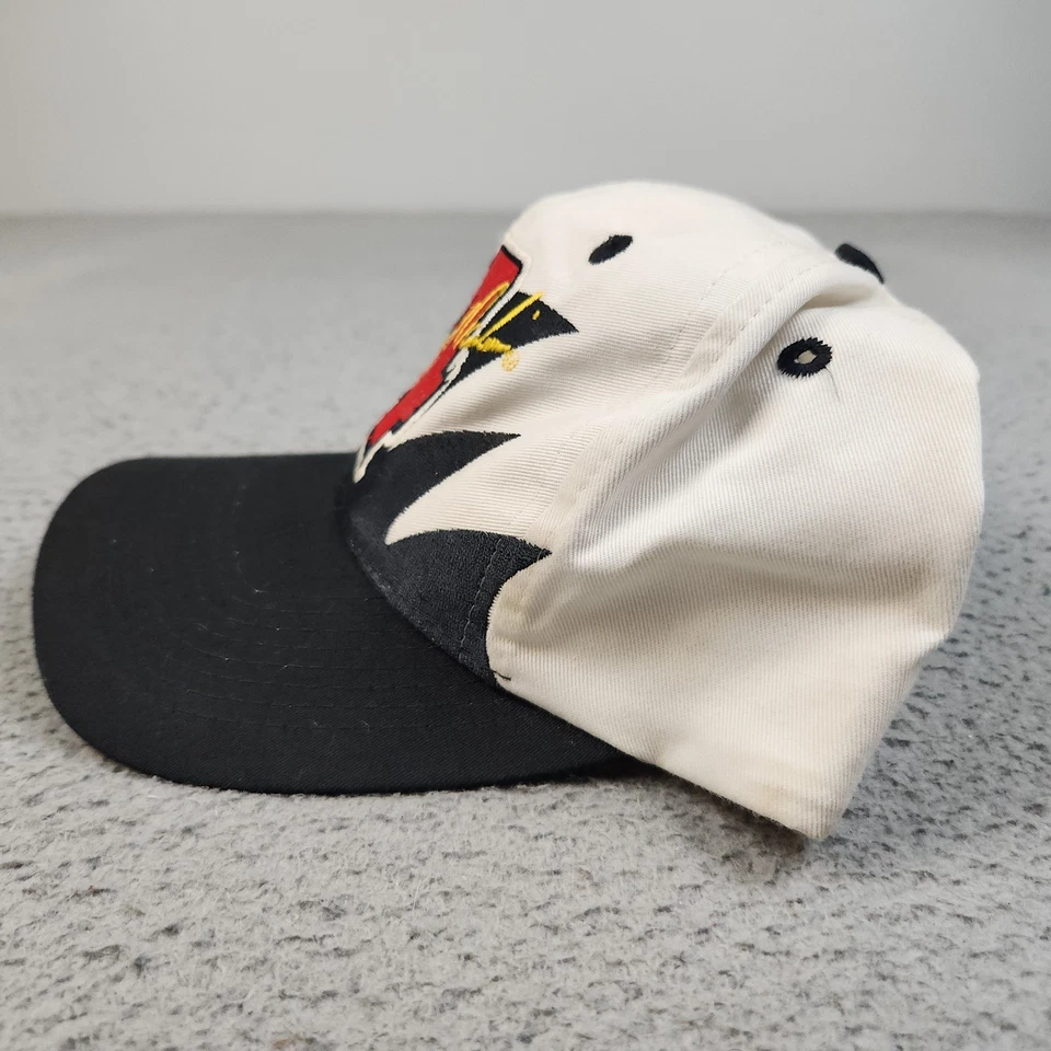 Gorra de colección Sterling Marling logotipo diente de tiburón 7 atlética negra blanca años 90 Foto 3 de 4