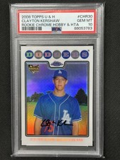 Clayton Kershaw 2008 Topps Update Rookie Chrome Refractor SSP RC PSA 10 #CHR30