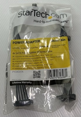 StarTech.com PYO4SATA 4x SATA Power Splitter Adapter Cable