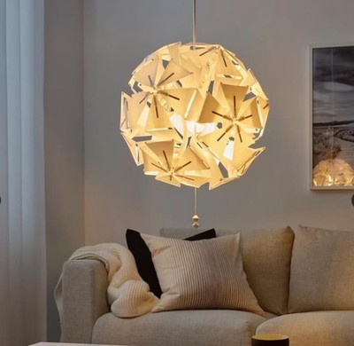 New In Box Transforming IKEA RAMSELE Geometric Flower Pendant Lamp Discontinued