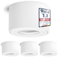 4X Aufbauleuchte SMOL-W Weiß FüR Led Modul IP44 Aufbauspot Badlampe Spot Lampe