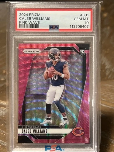 2024 Panini Prizm - Rookies Caleb Williams #301 Pink Wave Prizm (RC)