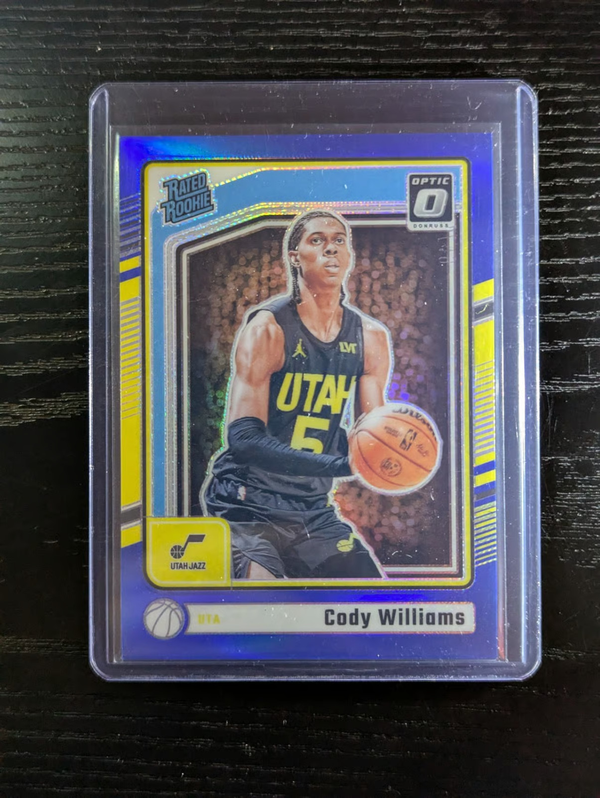 2024-25 Donruss Optic Cody Williams Rated Rookie Blue Prizm /49 RC #298 Jazz